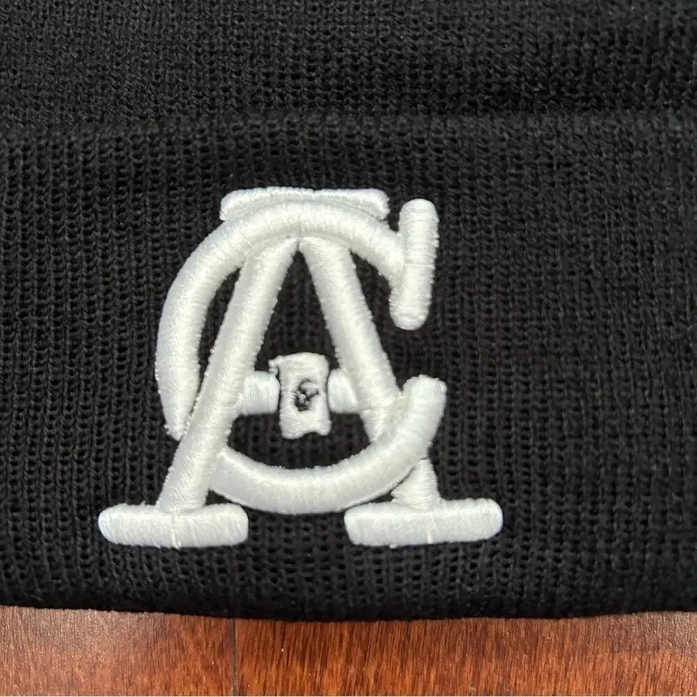 Aspire and Create Beanie, Unisex, Black with White Embroidered Letters, NWOT